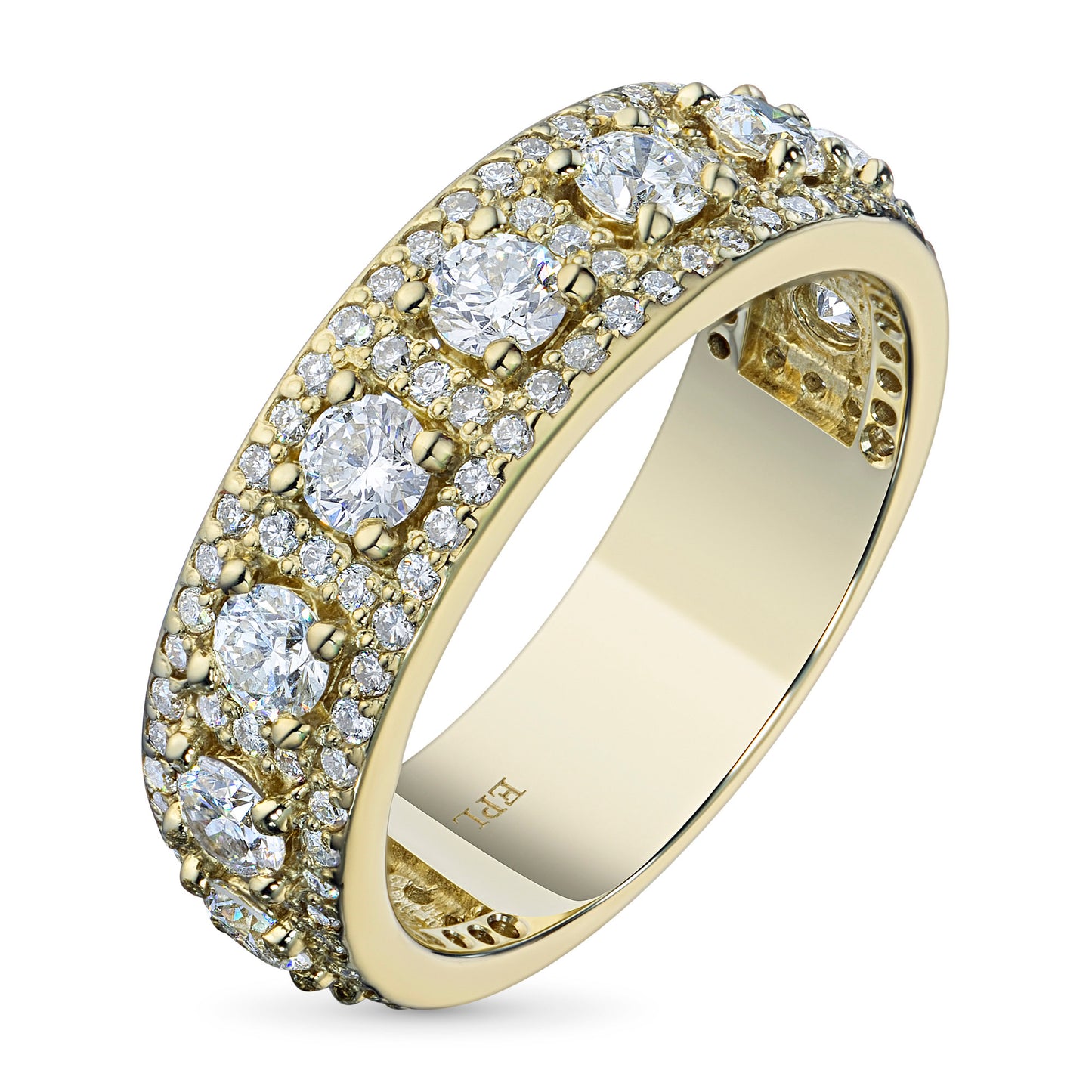 14K Yellow Gold Ring with Natural Diamonds 65.000 CT.TW