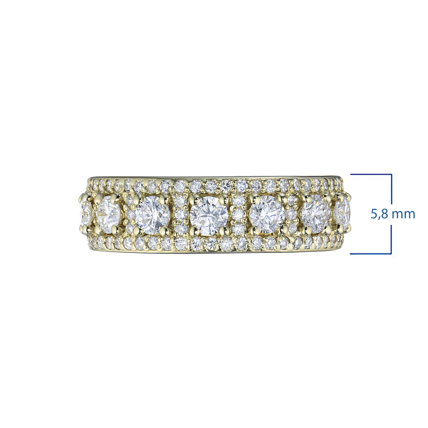 14K Yellow Gold Ring with Natural Diamonds 65.000 CT.TW