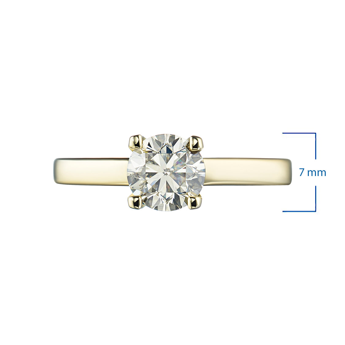 14K Yellow Gold Ring with Natural Diamonds 0.510 CT.TW