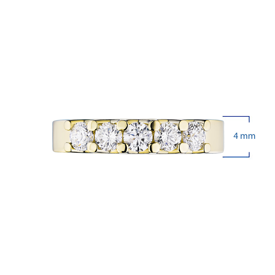 14K Yellow Gold Ring with Natural Diamonds 4.390 CT.TW