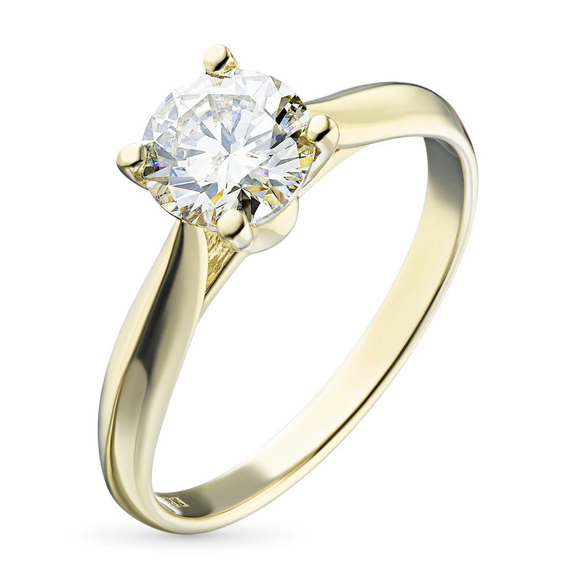 14K Yellow Gold Ring with Natural Diamonds 0.540 CT.TW