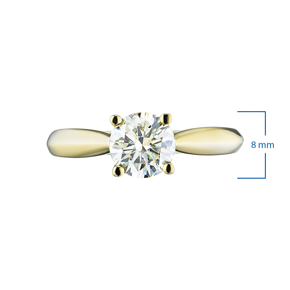 14K Yellow Gold Ring with Natural Diamonds 0.540 CT.TW