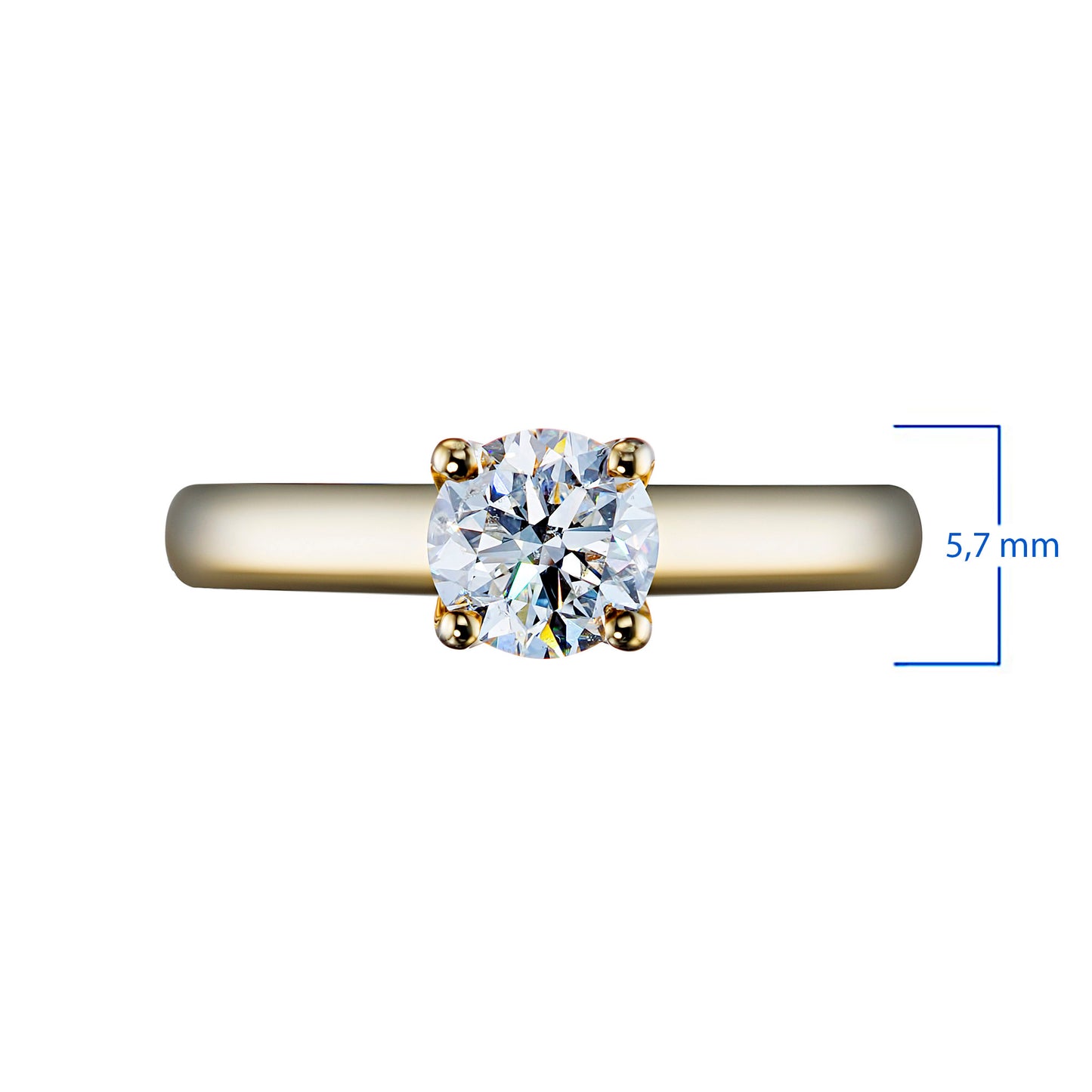 14K Yellow Gold Ring with Natural Diamonds 0.310 CT.TW
