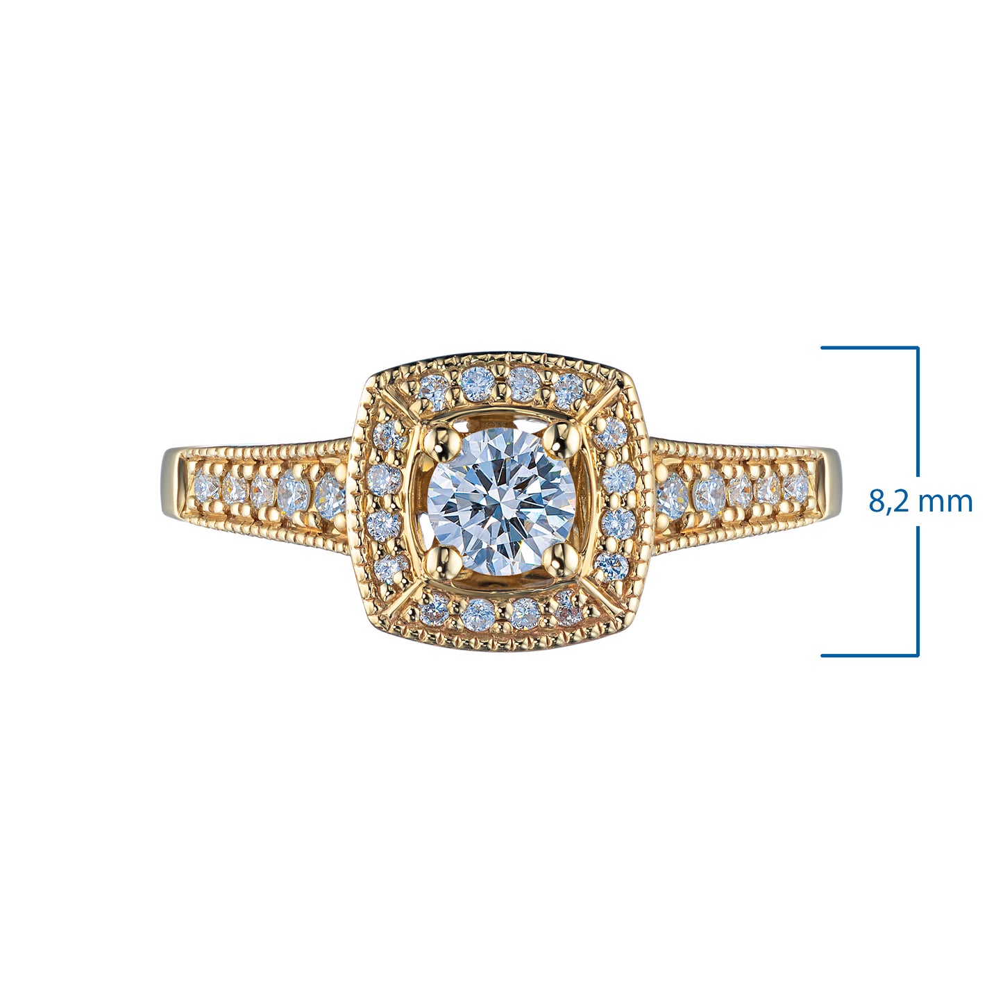 14K Yellow Gold Ring with Natural Diamonds 2.920 CT.TW