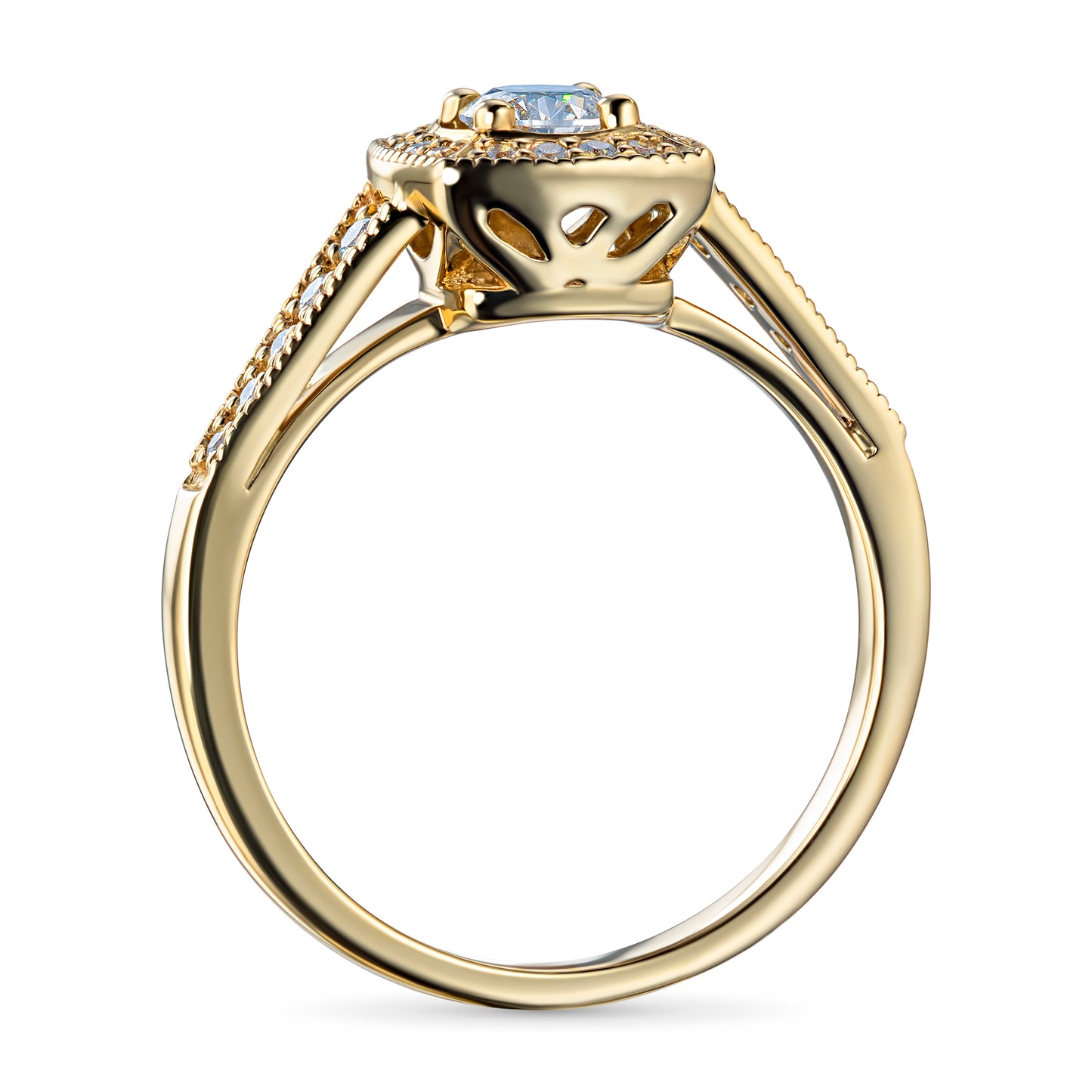 14K Yellow Gold Ring with Natural Diamonds 2.920 CT.TW