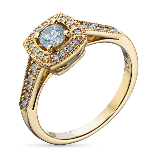 14K Yellow Gold Ring with Natural Diamonds 2.920 CT.TW