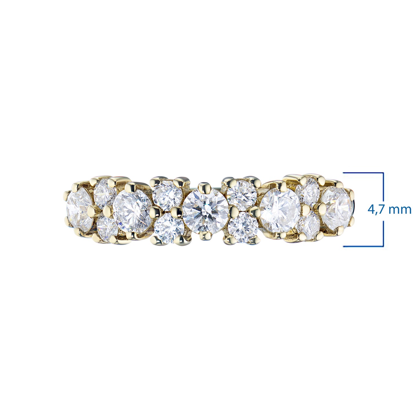 14K Yellow Gold Ring with Natural Diamonds 5.320 CT.TW
