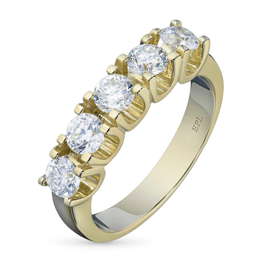 14K Yellow Gold Ring with Natural Diamonds 5.860 CT.TW