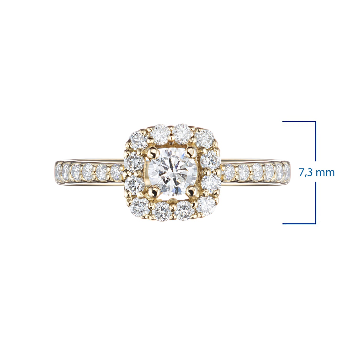 14K Yellow Gold Ring with Natural Diamonds 3.600 CT.TW