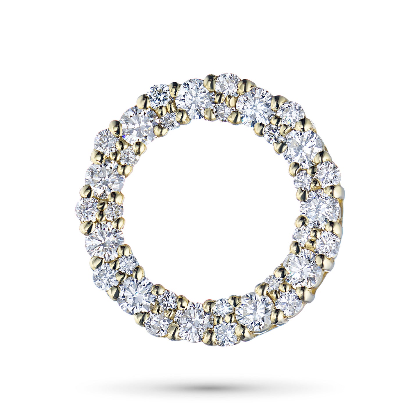 14K Yellow Gold Pendant with Natural Diamonds 10.790 CT.TW
