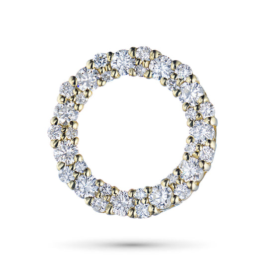 14K Yellow Gold Pendant with Natural Diamonds 10.790 CT.TW