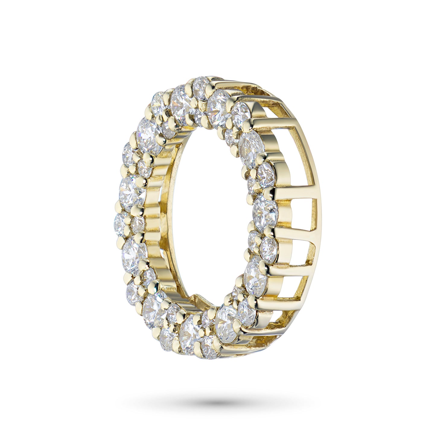 14K Yellow Gold Pendant with Natural Diamonds 10.790 CT.TW