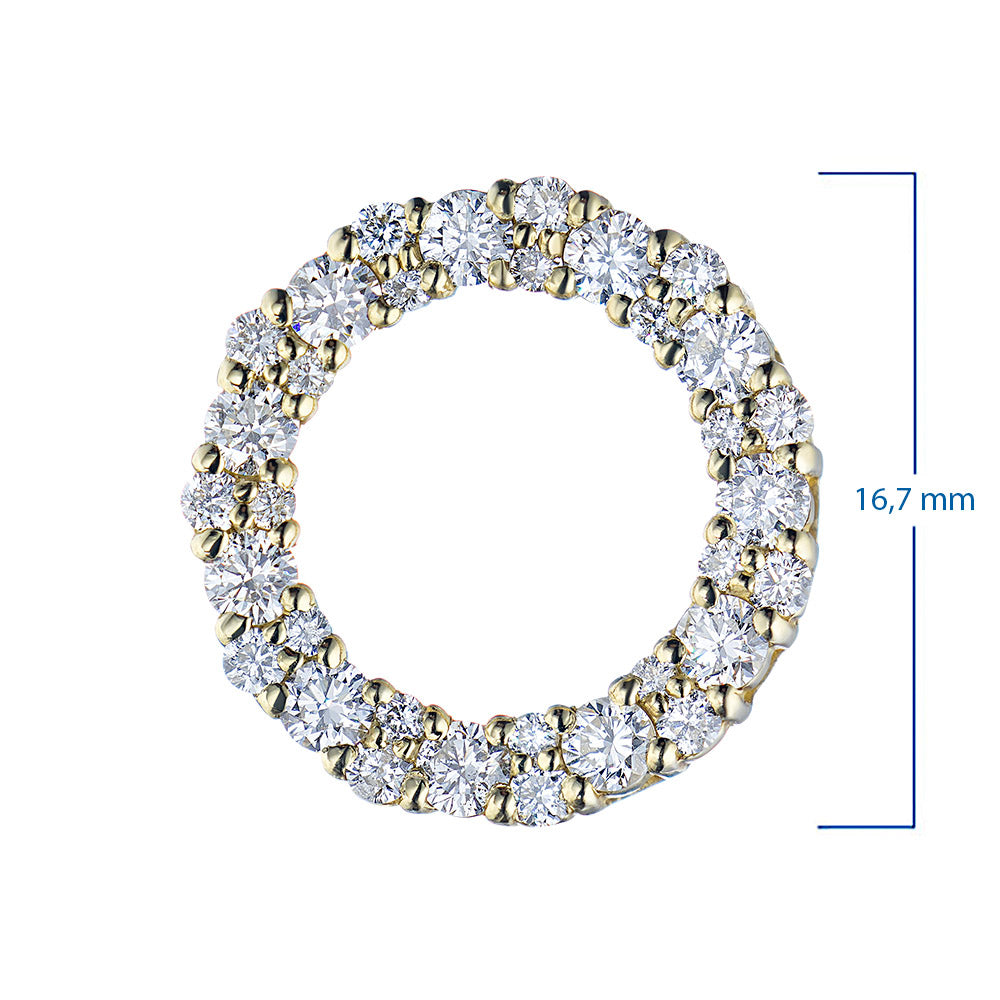 14K Yellow Gold Pendant with Natural Diamonds 10.790 CT.TW