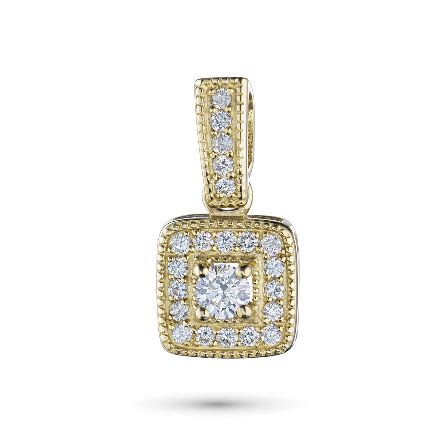 14K Yellow Gold Pendant with Natural Diamonds 3.530 CT.TW
