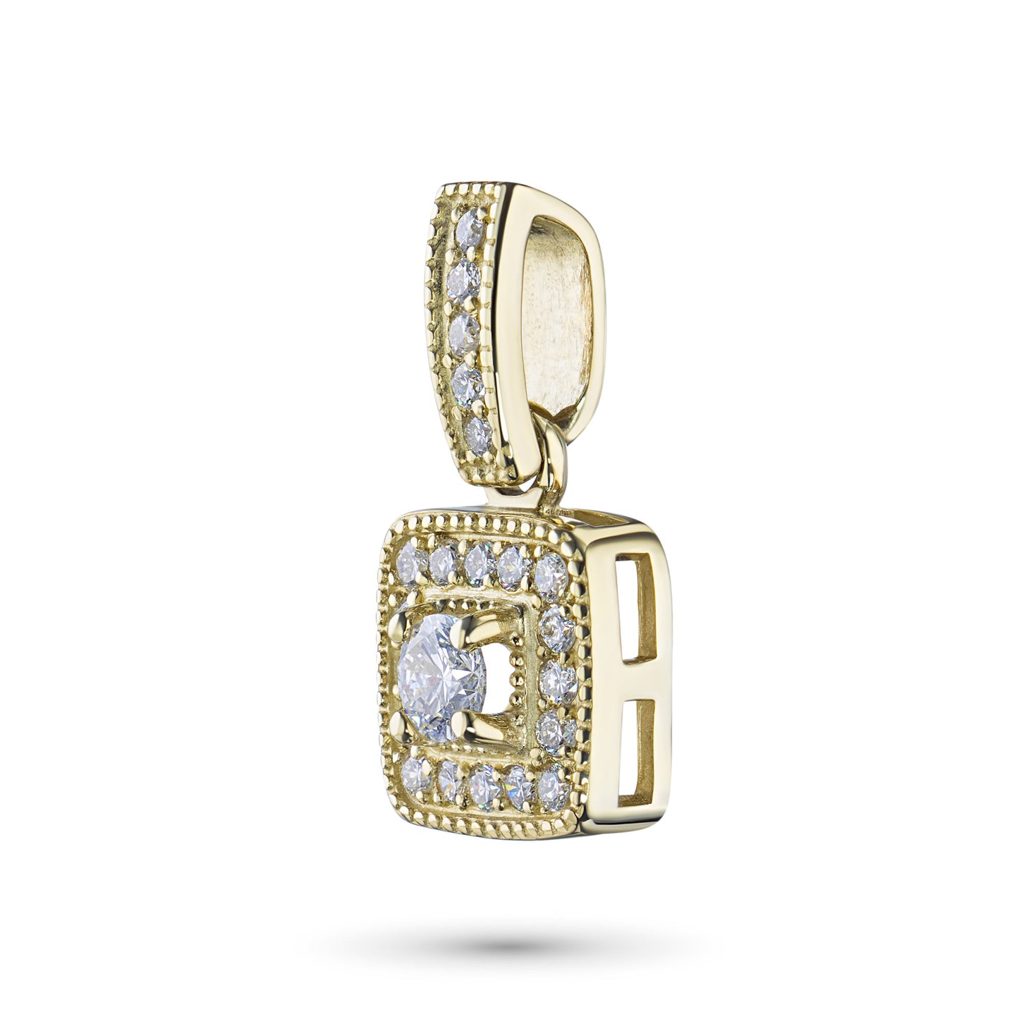 14K Yellow Gold Pendant with Natural Diamonds 3.530 CT.TW