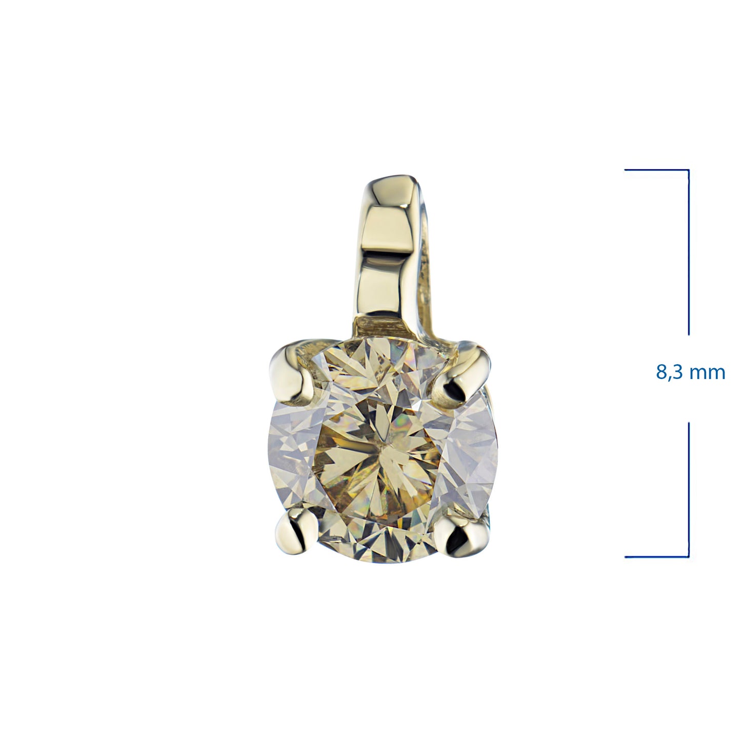 14K Yellow Gold Pendant with Lab-Created Diamonds 0.730 CT.TW