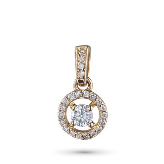 14K Yellow Gold Pendant with Natural Diamonds 2.280 CT.TW