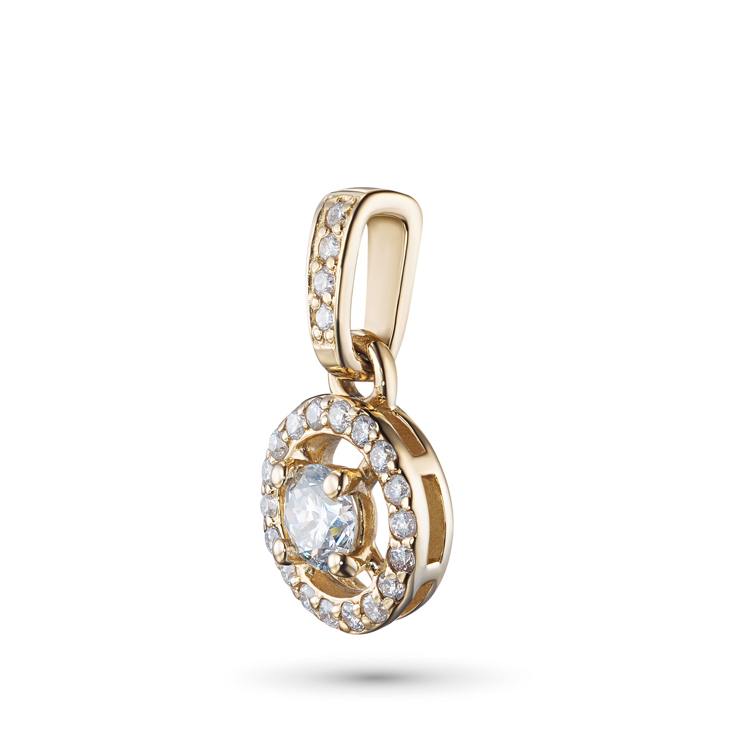 14K Yellow Gold Pendant with Natural Diamonds 2.280 CT.TW