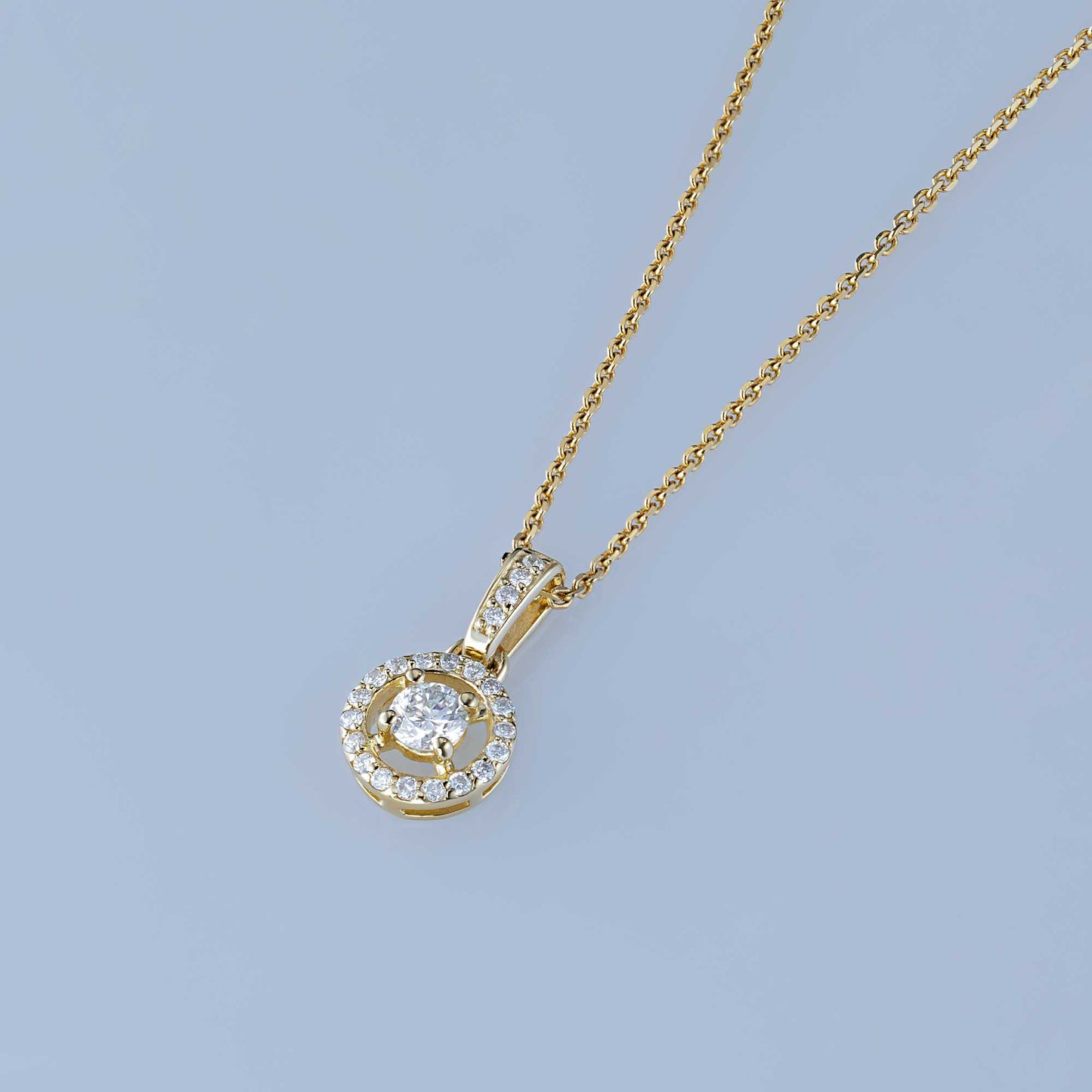 14K Yellow Gold Pendant with Natural Diamonds 2.280 CT.TW