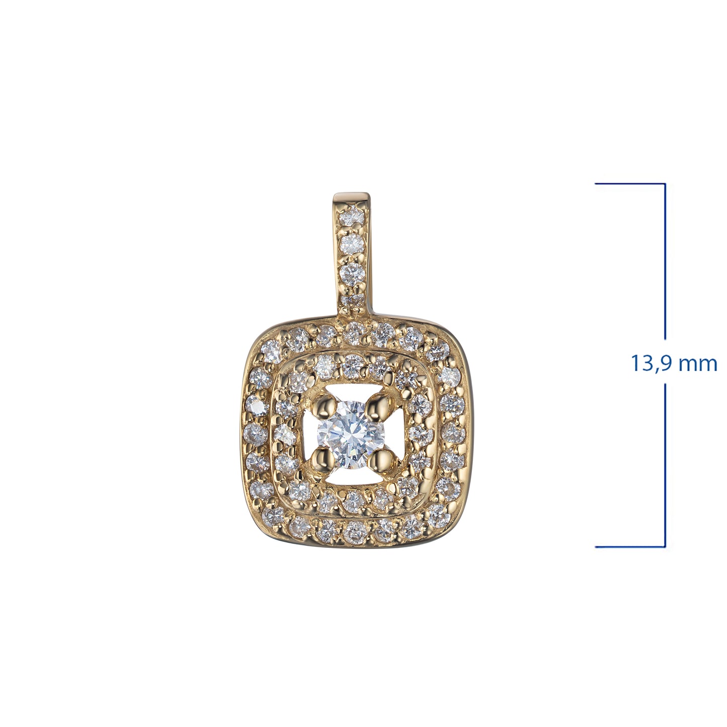 14K Yellow Gold Pendant with Lab-Created Diamonds 11.600 CT.TW