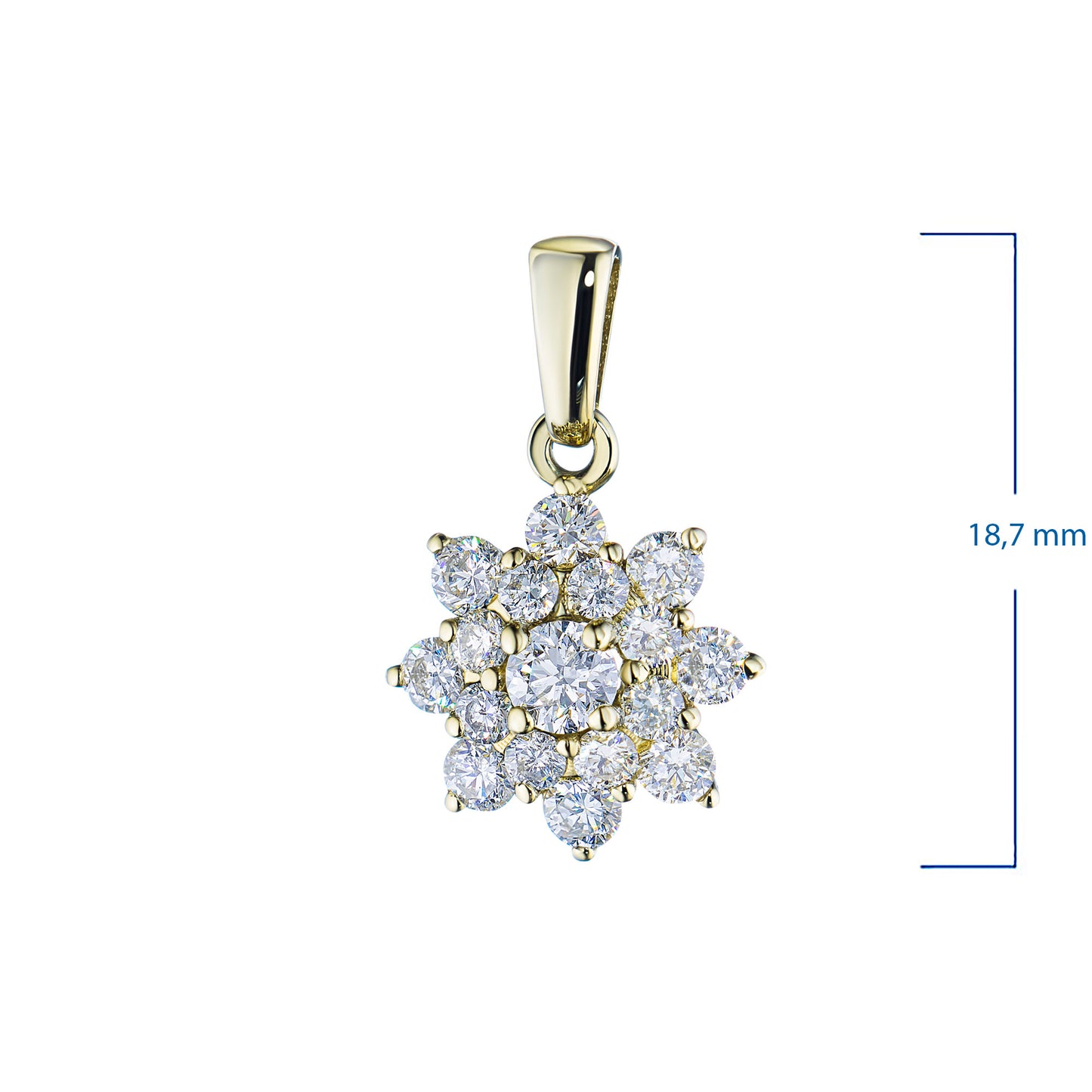 14K Yellow Gold Pendant with Lab-Created Diamonds 6.120 CT.TW