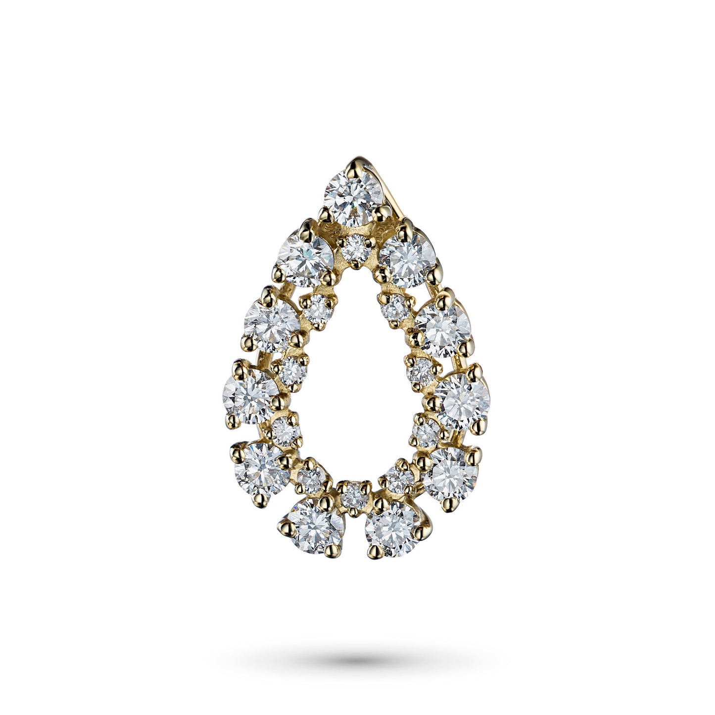 14K Yellow Gold Pendant with Natural Diamonds 10.640 CT.TW