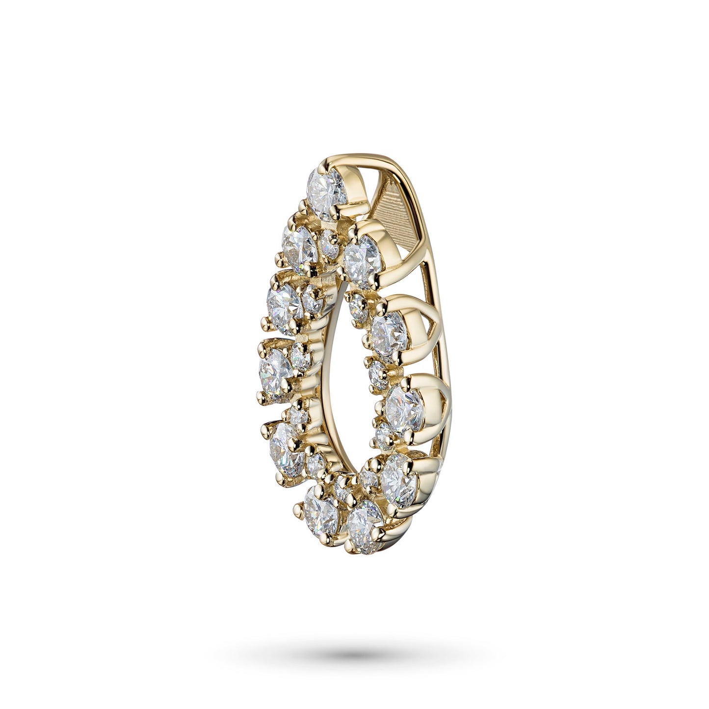 14K Yellow Gold Pendant with Natural Diamonds 10.500 CT.TW