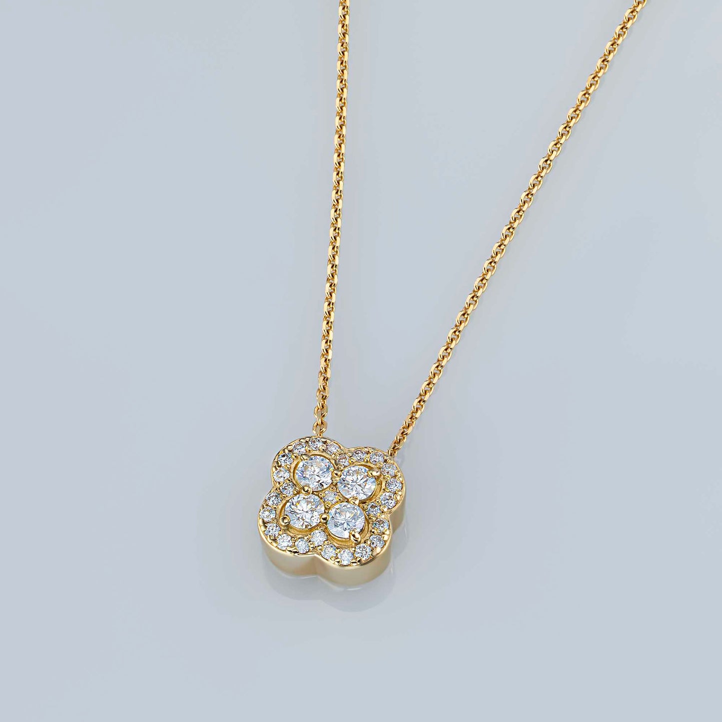 14K Yellow Gold Pendant with Lab-Created Diamonds 3.750 CT.TW
