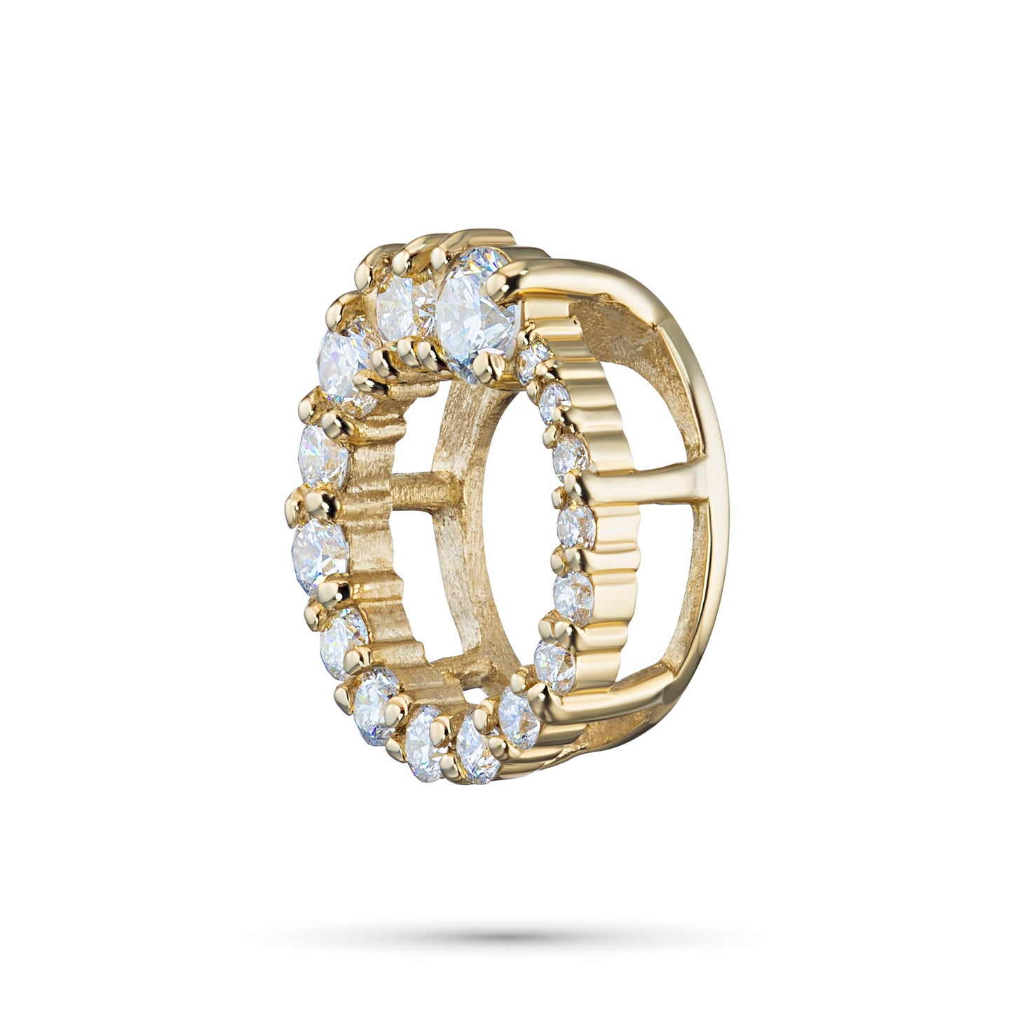 14K Yellow Gold Pendant with Natural Diamonds 0.990 CT.TW