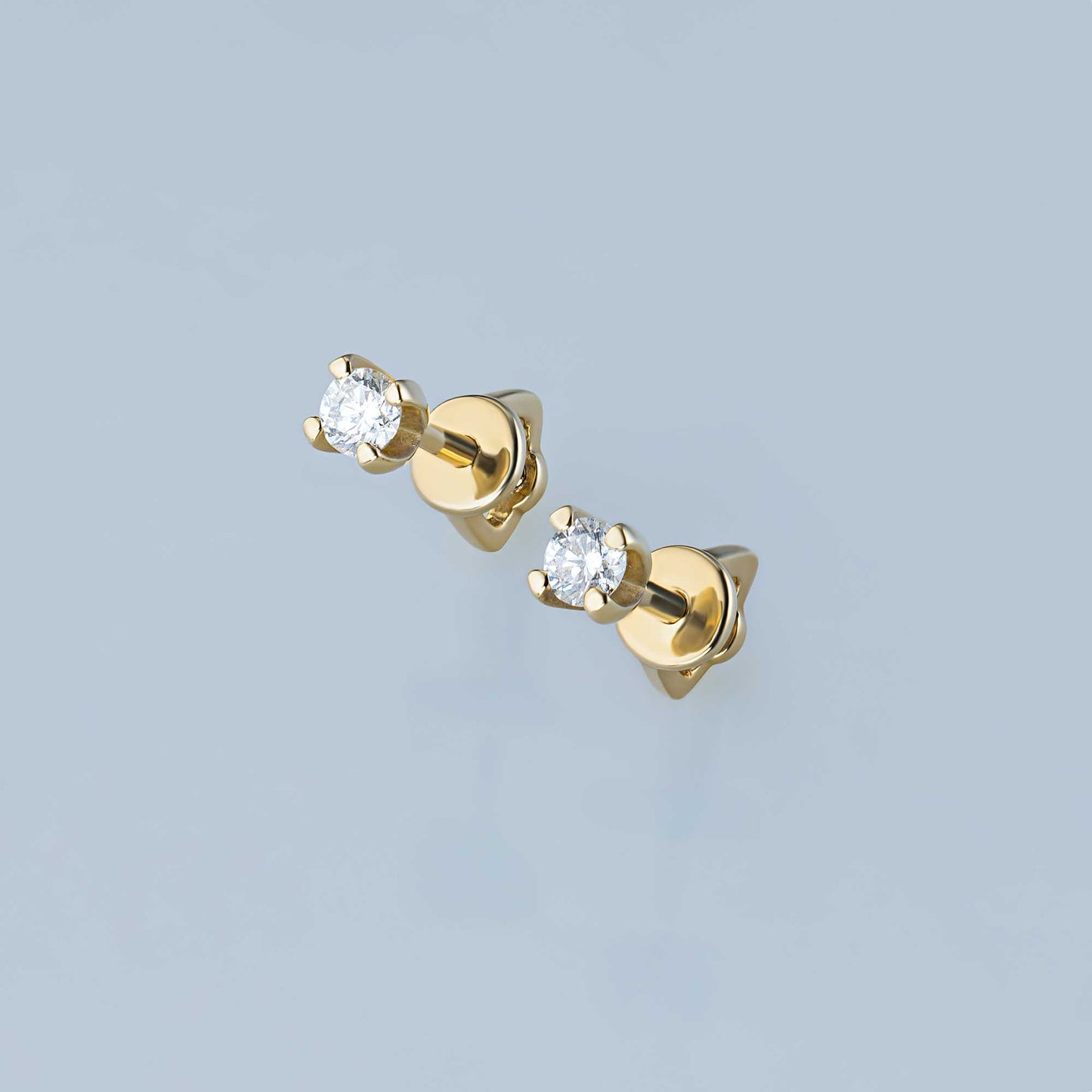 14K Yellow Gold Earring Studs with Lab-Created Diamonds 0.570 CT.TW