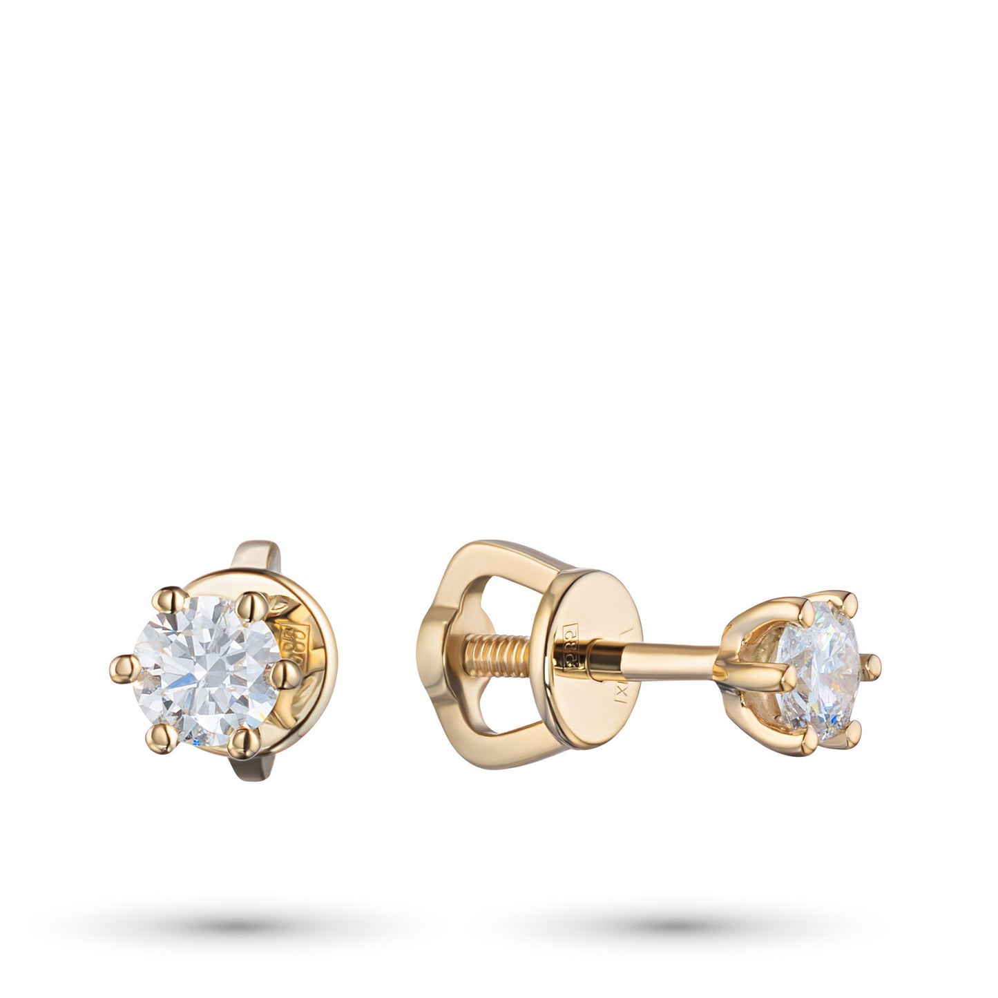 14K Yellow Gold Earring Studs with Lab-Created Diamonds 3.110 CT.TW