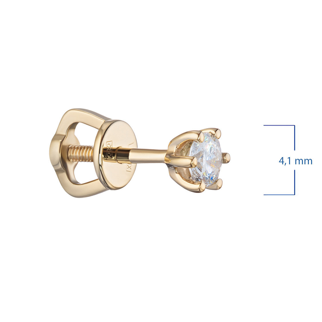14K Yellow Gold Earring Studs with Lab-Created Diamonds 3.110 CT.TW