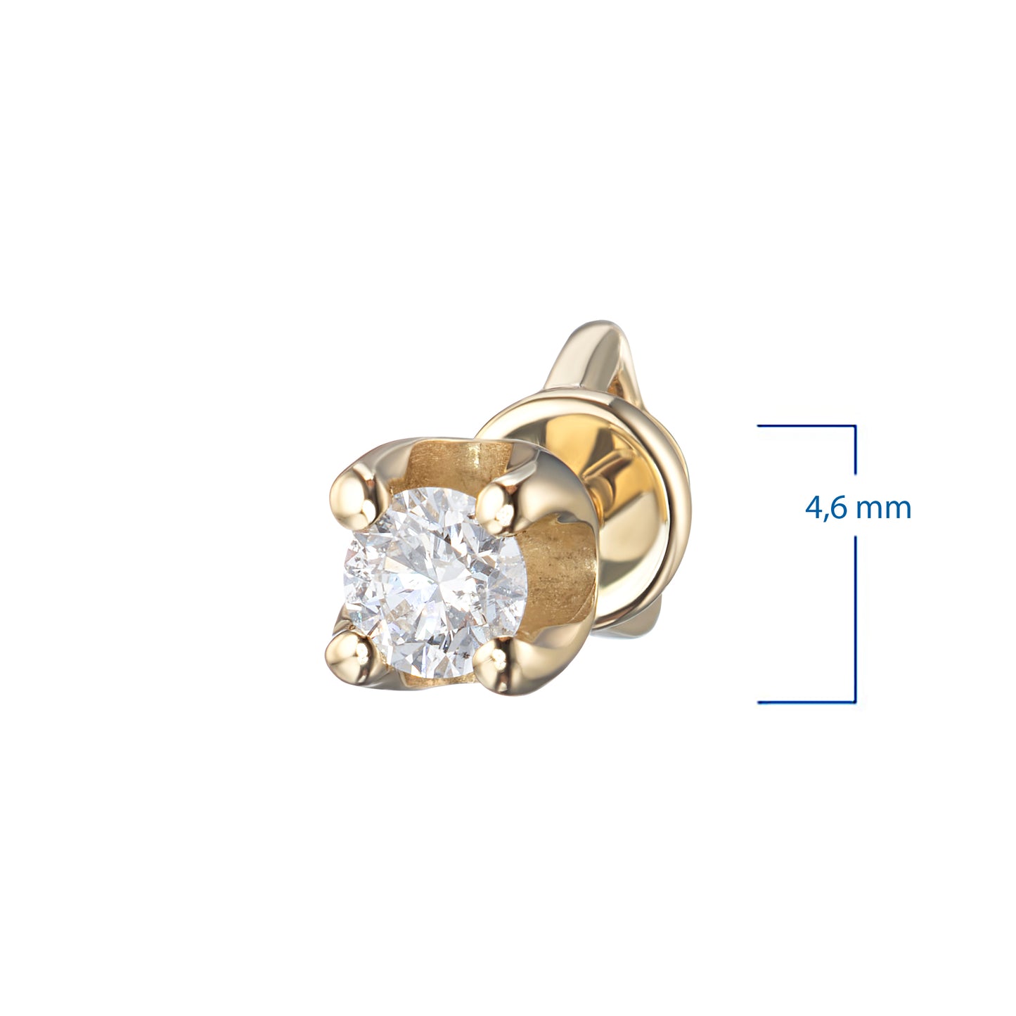 14K Yellow Gold Earring Studs with Lab-Created Diamonds 0.570 CT.TW