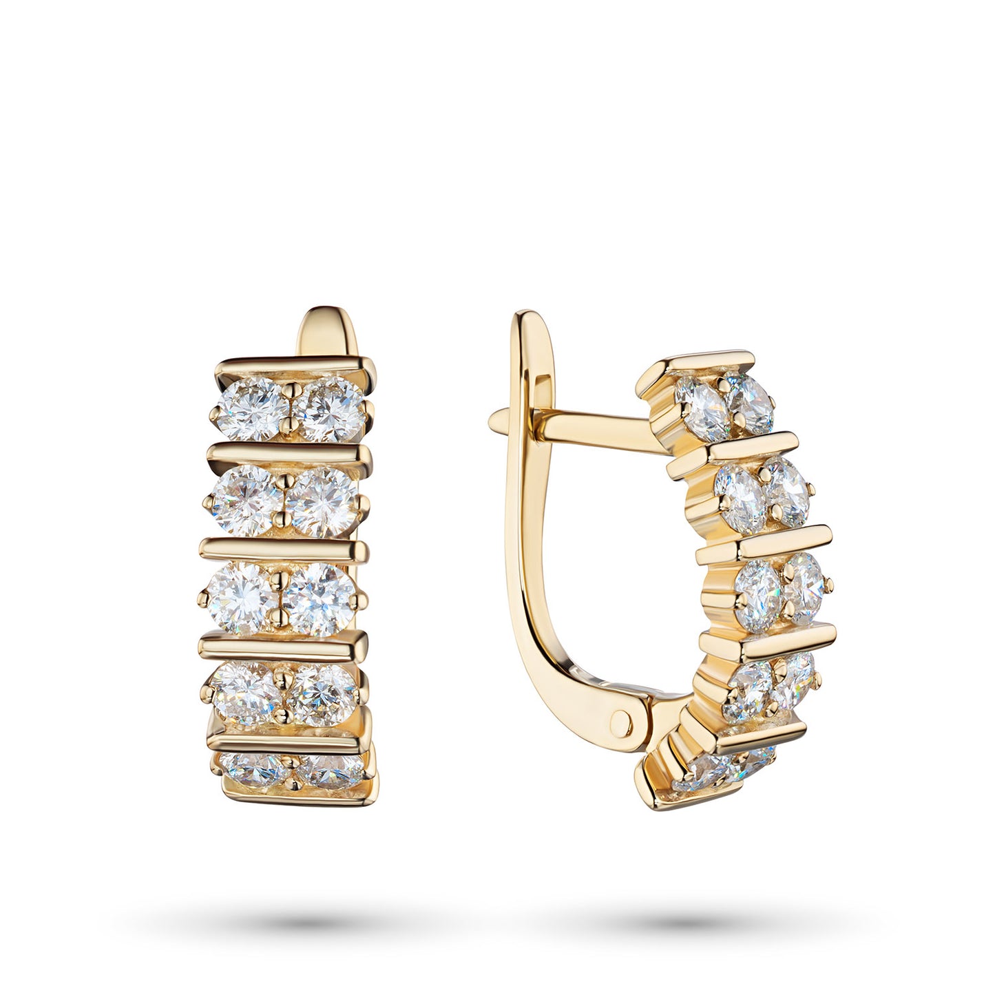 14K Yellow Gold Earrings with Lab-Created Diamonds 22.040 CT.TW