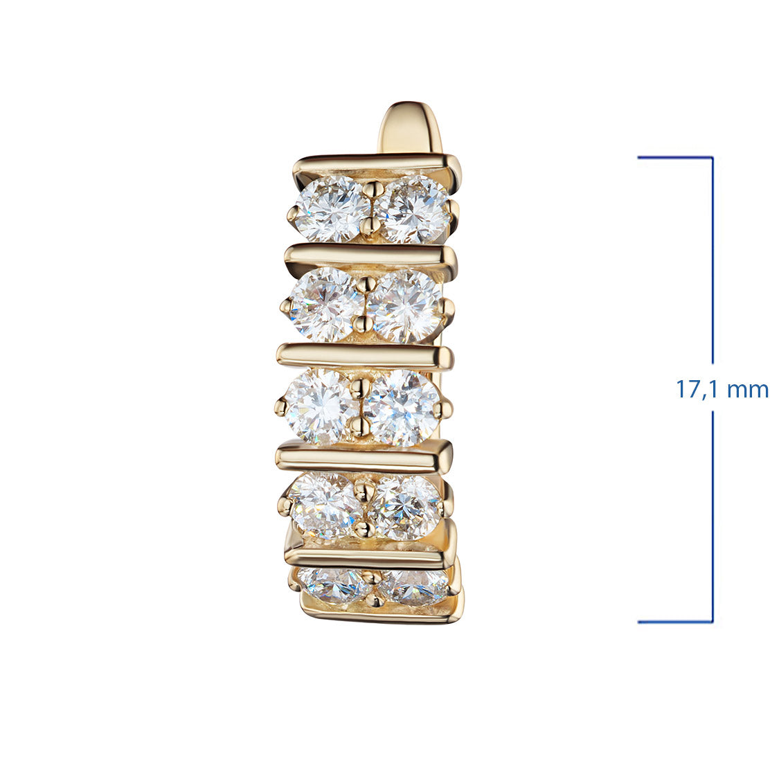 14K Yellow Gold Earrings with Lab-Created Diamonds 22.040 CT.TW