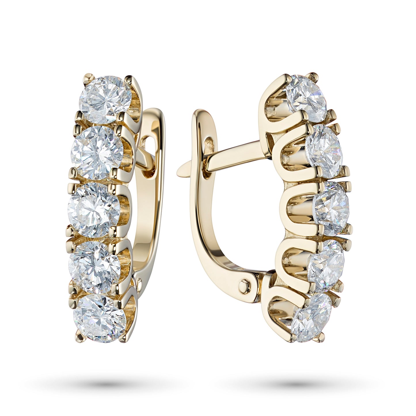 14K Yellow Gold Earrings with Lab-Created Diamonds 17.990 CT.TW