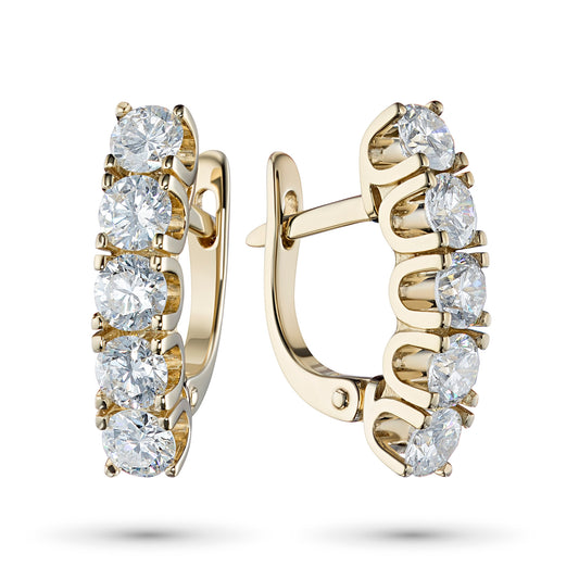 14K Yellow Gold Earrings with Lab-Created Diamonds 17.990 CT.TW