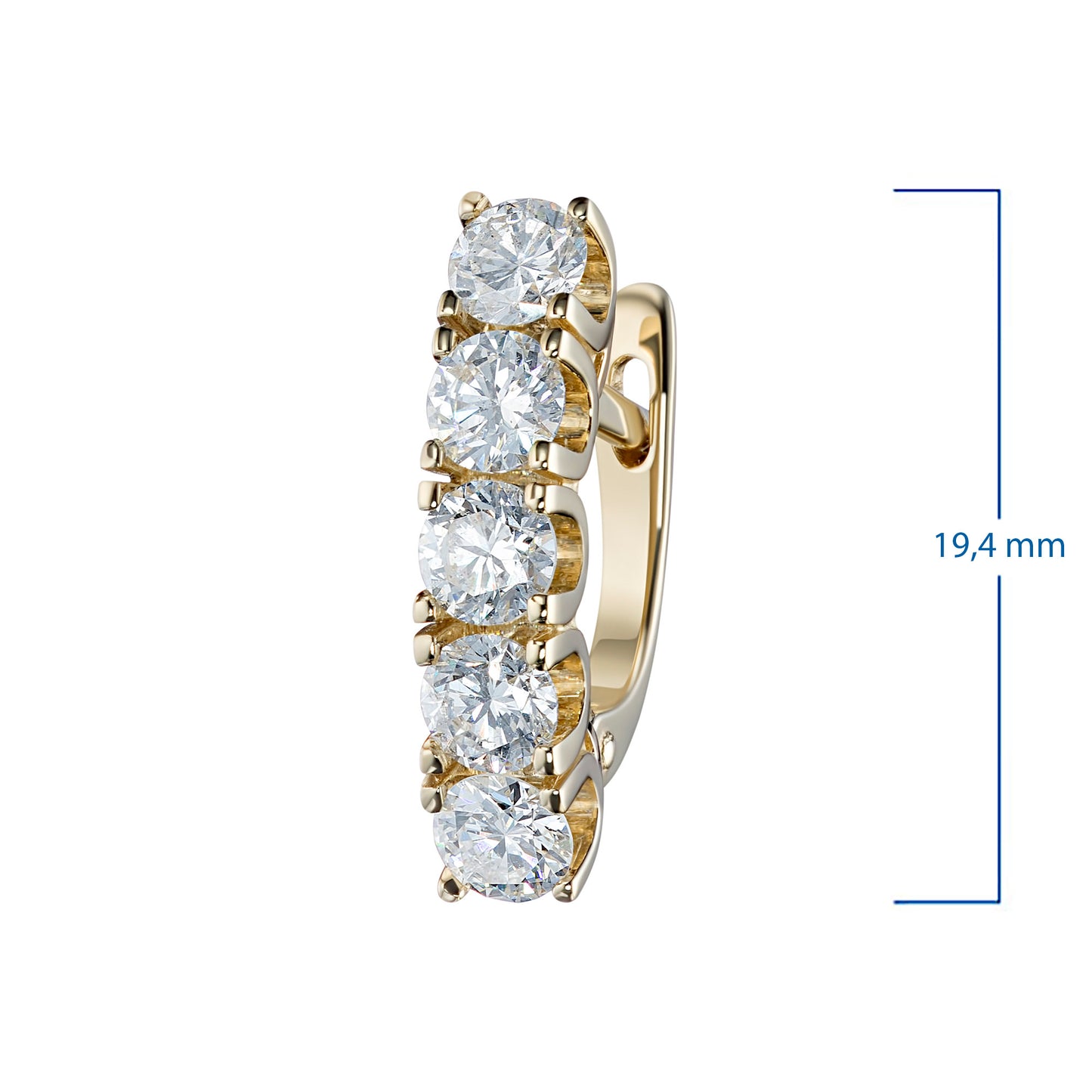 14K Yellow Gold Earrings with Lab-Created Diamonds 17.990 CT.TW