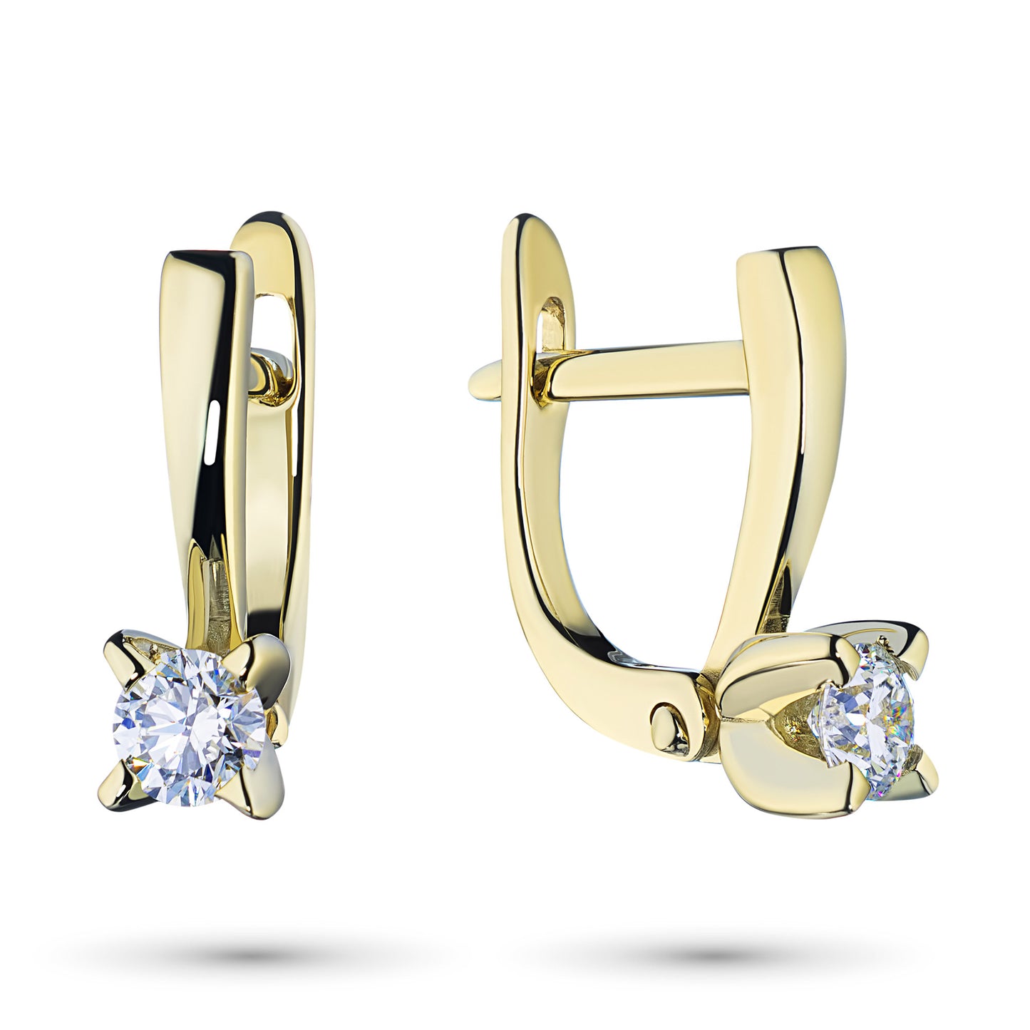 14K Yellow Gold Earrings with Lab-Created Diamonds 1.390 CT.TW