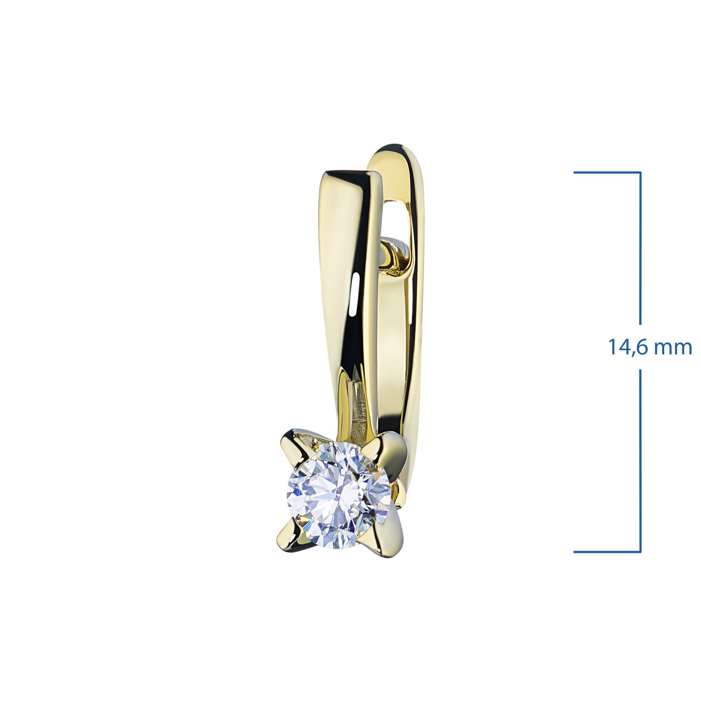 14K Yellow Gold Earrings with Lab-Created Diamonds 1.390 CT.TW