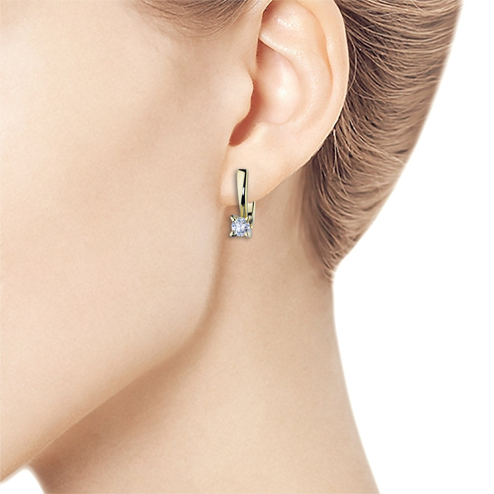 14K Yellow Gold Earrings with Lab-Created Diamonds 1.390 CT.TW