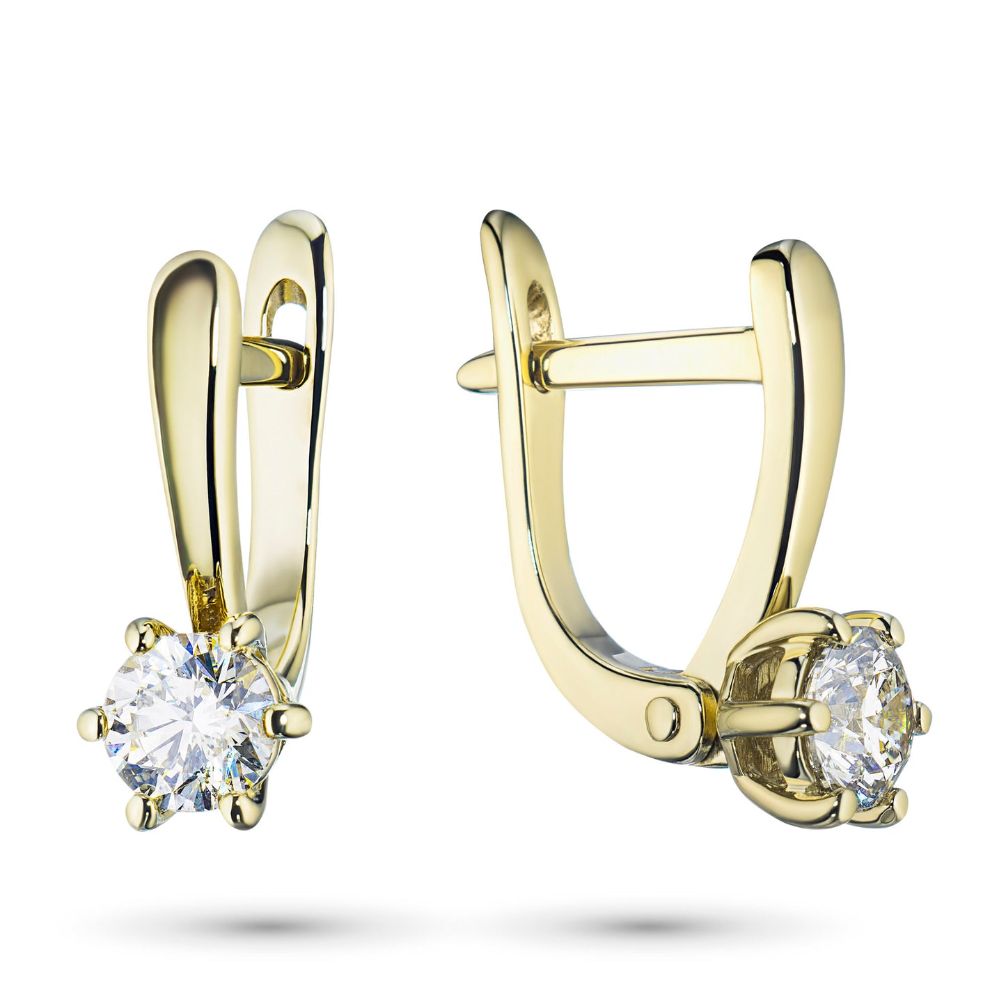 14K Yellow Gold Earrings with Lab-Created Diamonds 2.970 CT.TW