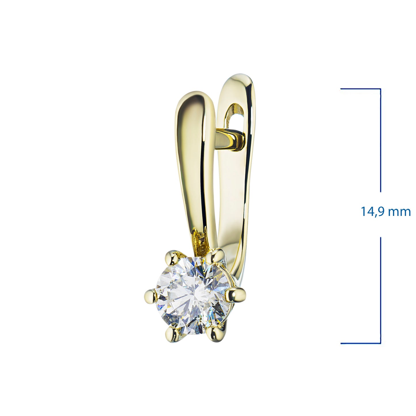 14K Yellow Gold Earrings with Lab-Created Diamonds 2.970 CT.TW