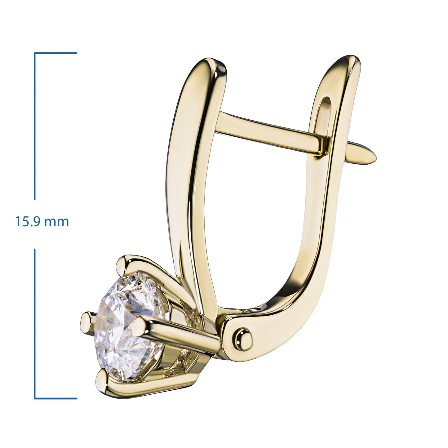 14K Yellow Gold Earrings with Lab-Created Diamonds 3.200 CT.TW
