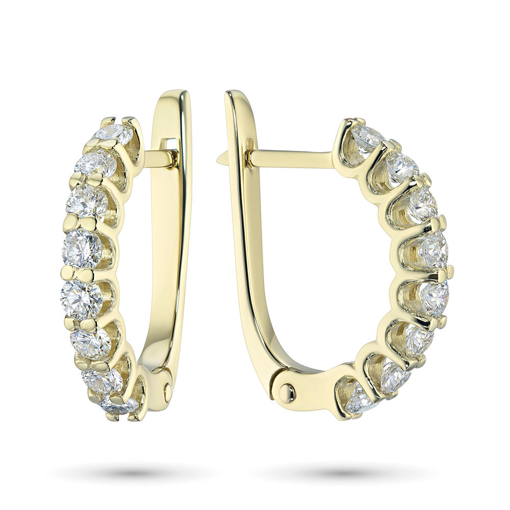 14K Yellow Gold Earrings with Lab-Created Diamonds 15.600 CT.TW
