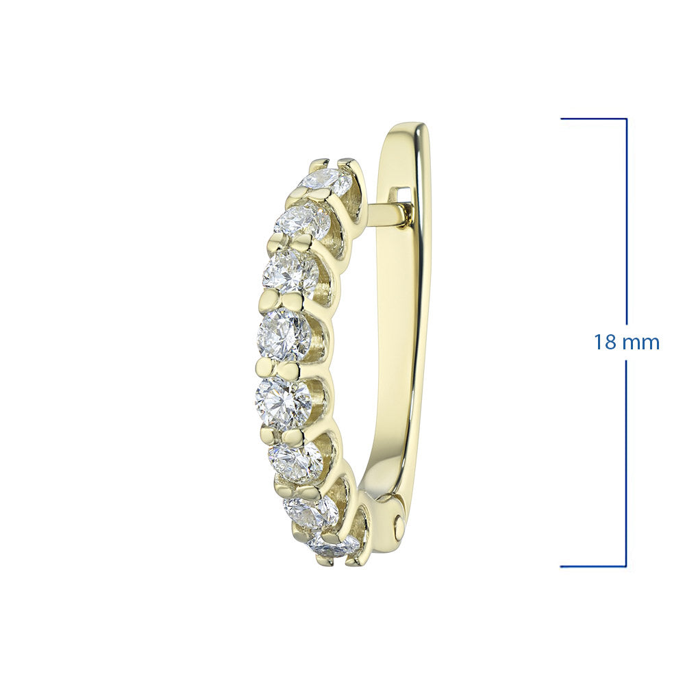 14K Yellow Gold Earrings with Lab-Created Diamonds 15.600 CT.TW