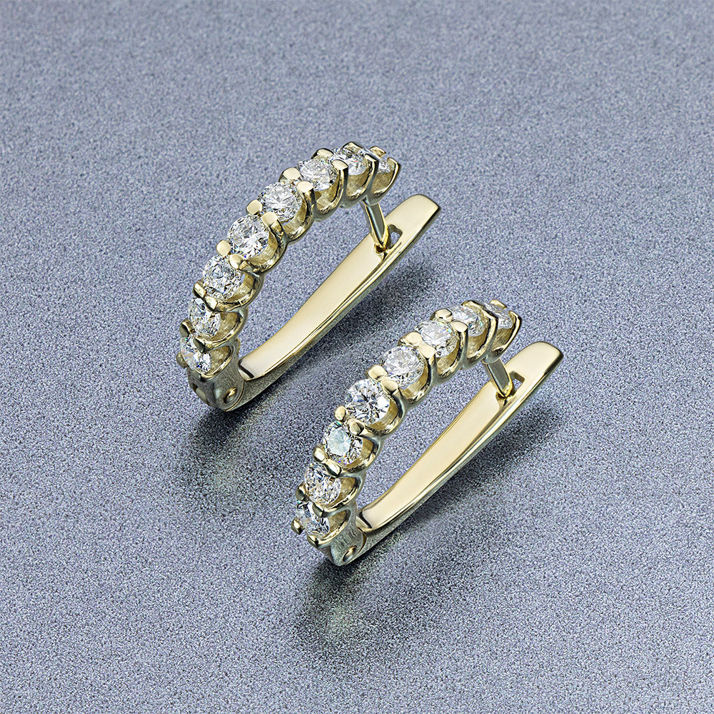 14K Yellow Gold Earrings with Lab-Created Diamonds 15.600 CT.TW