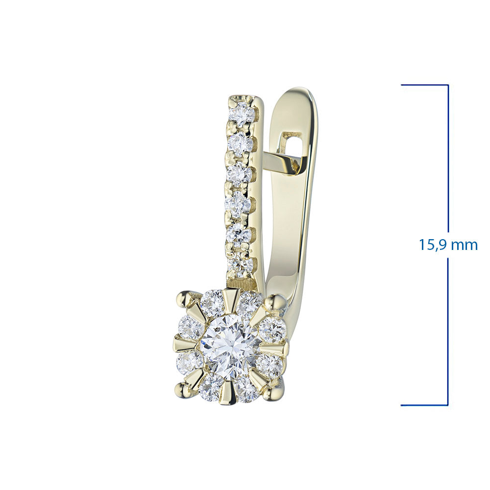14K Yellow Gold Earrings with Natural Diamonds 7.990 CT.TW