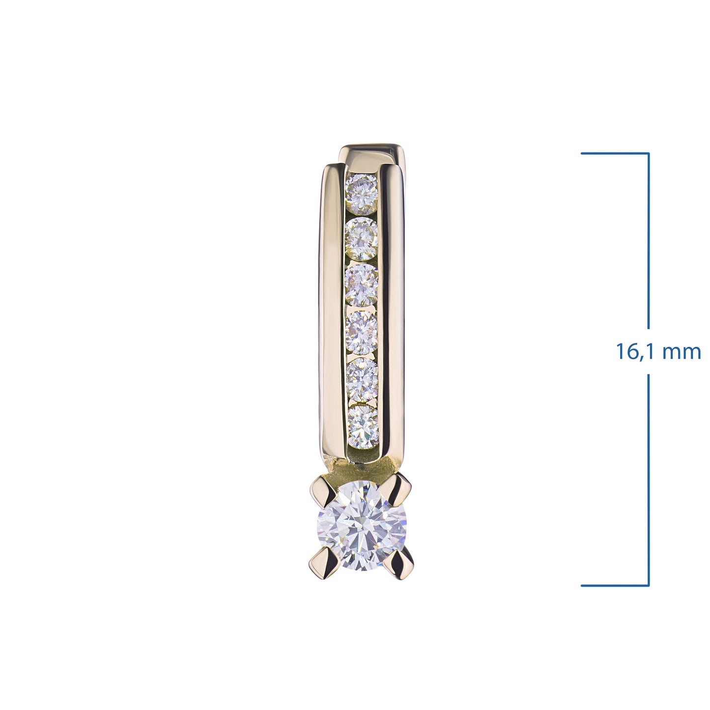 14K Yellow Gold Earrings with Natural Diamonds 3.040 CT.TW