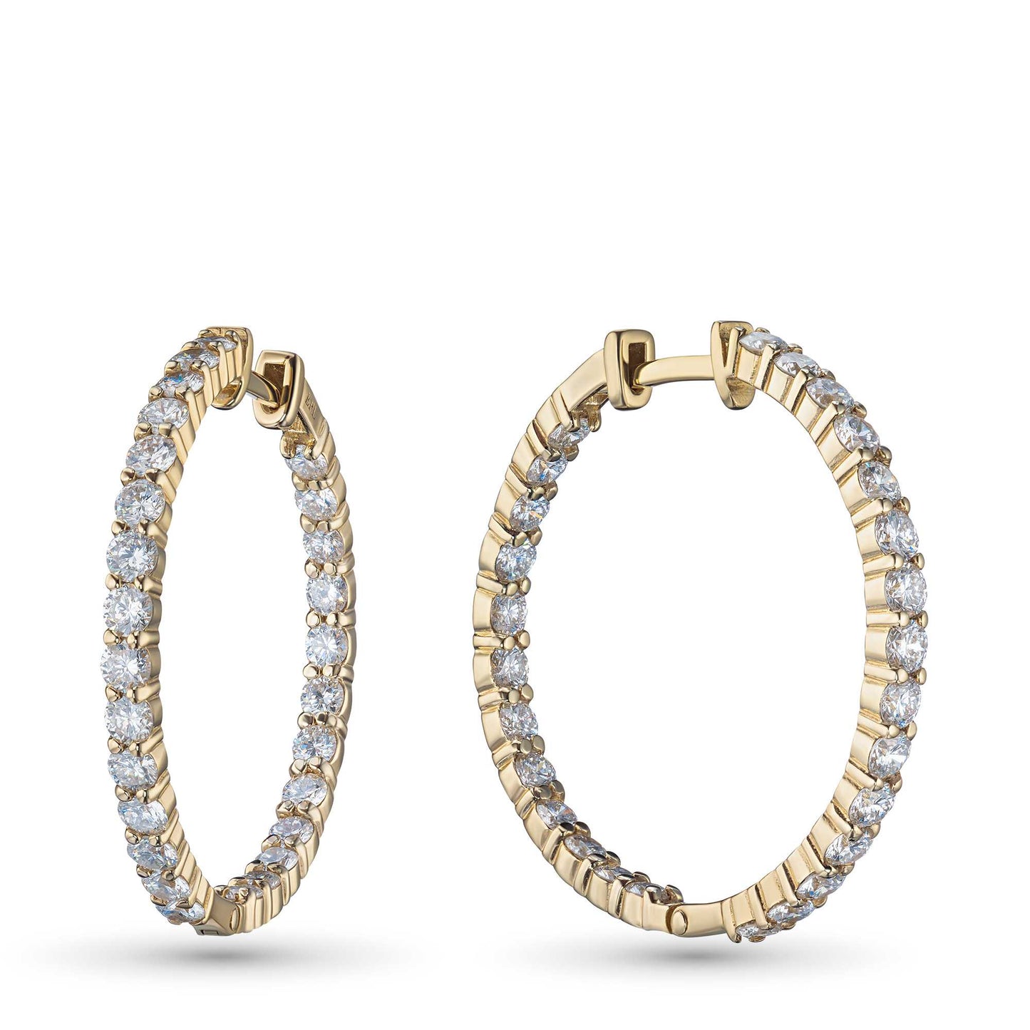 14K Yellow Gold Earrings with Lab-Created Diamonds 74.330 CT.TW